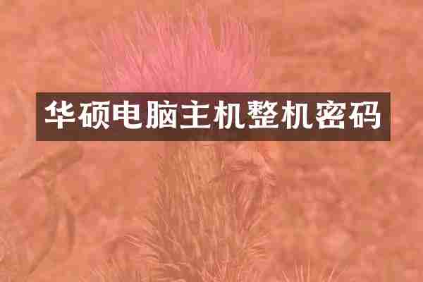 华硕电脑主机整机密码