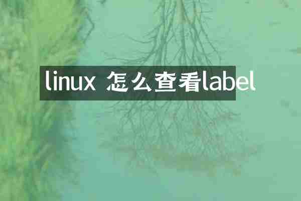 linux 怎么查看label