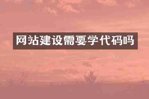 网站建设需要学代码吗