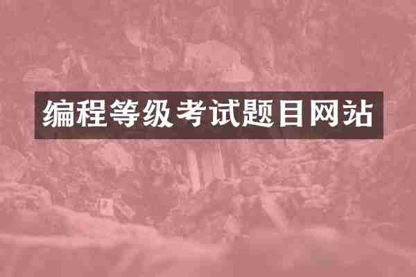 编程等级考试题目网站