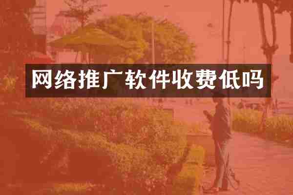 网络推广软件收费低吗