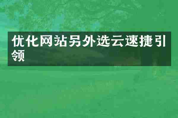 优化网站另外选云速捷引领