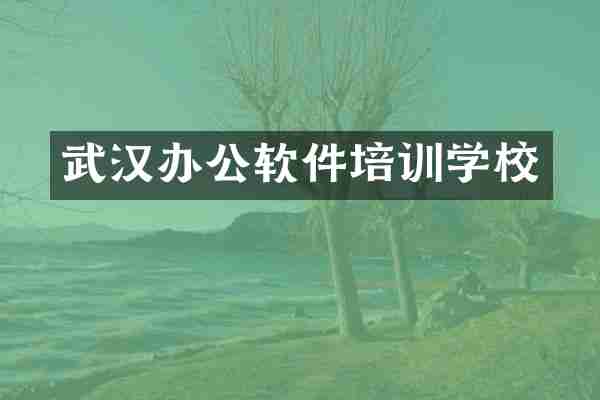 武汉办公软件培训学校