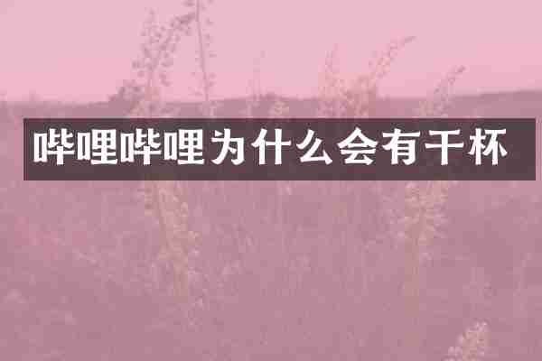 哔哩哔哩为什么会有干杯