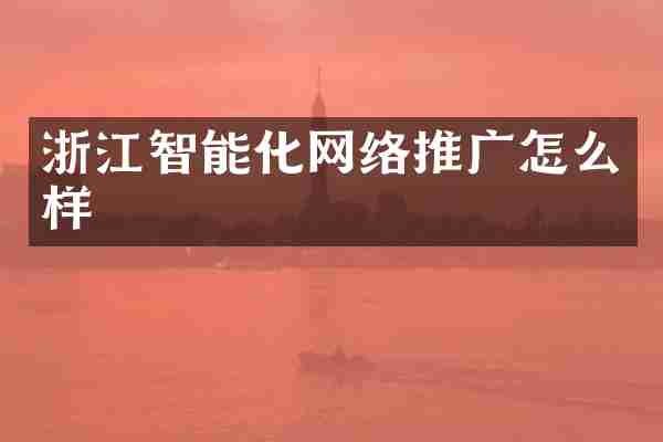 浙江智能化网络推广怎么样
