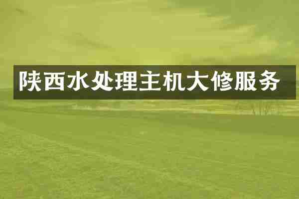 陕西水处理主机大修服务