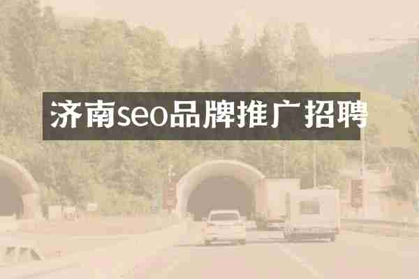 济南seo品牌推广招聘