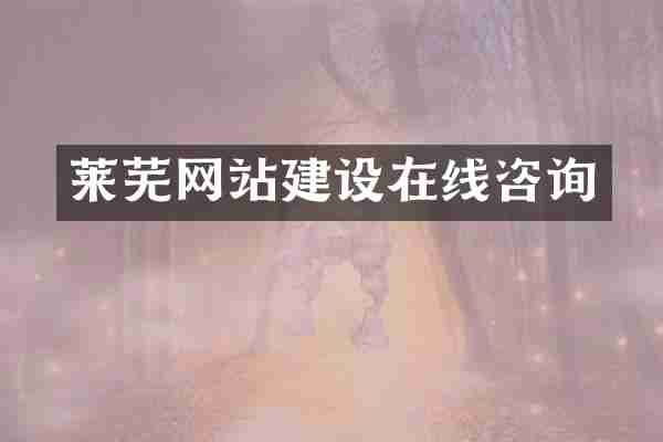 莱芜网站建设在线咨询