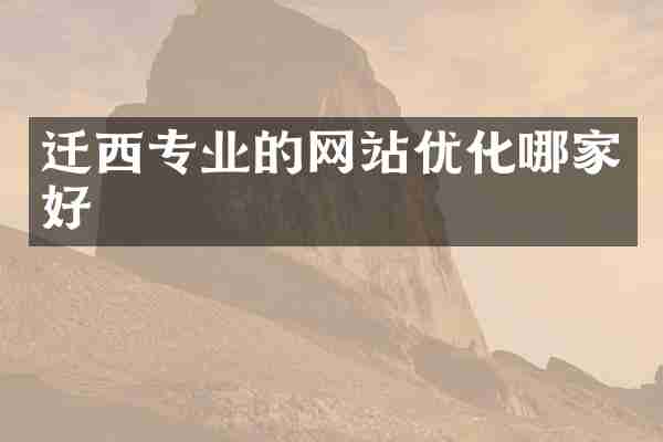 迁西专业的网站优化哪家好