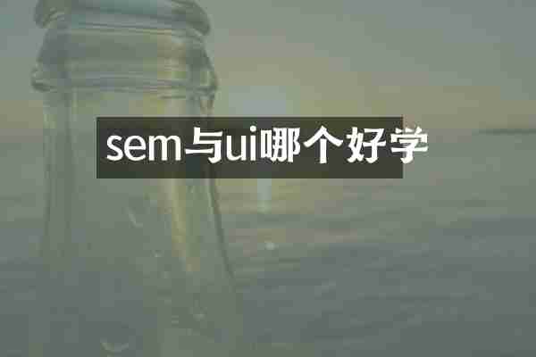 sem与ui哪个好学
