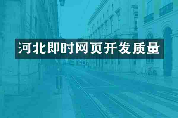 河北即时网页开发质量