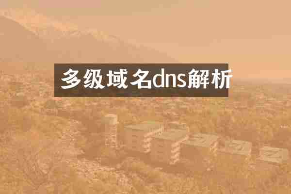多级域名dns解析