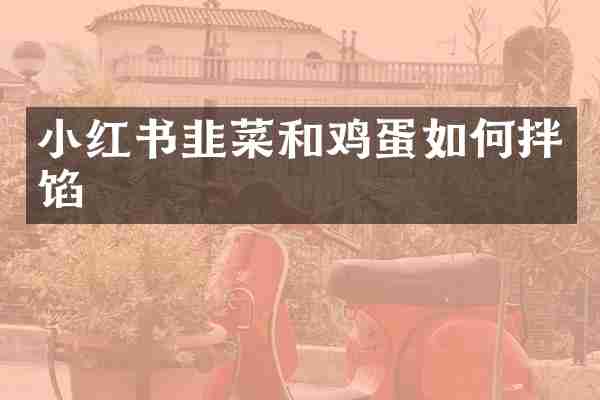 小红书韭菜和鸡蛋如何拌馅