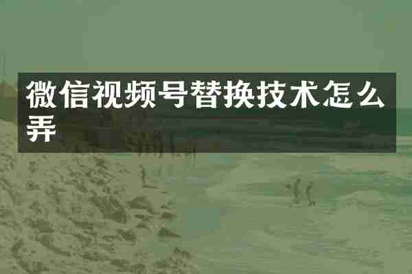 微信视频号替换技术怎么弄