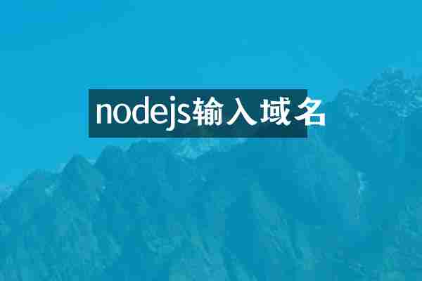 nodejs输入域名