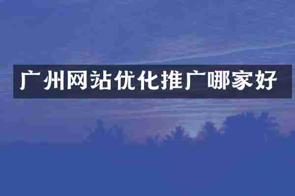 广州网站优化推广哪家好