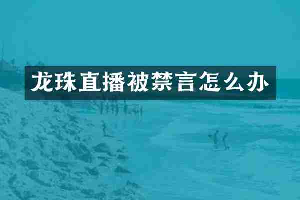 龙珠直播被禁言怎么办