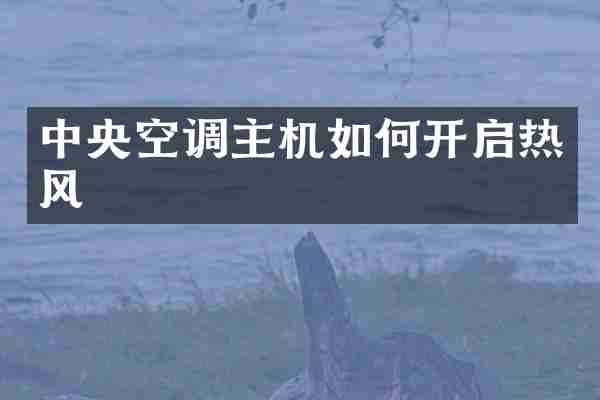 中央空调主机如何开启热风