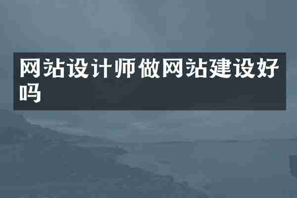 网站设计师做网站建设好吗