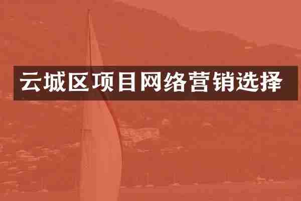 云城区项目网络营销选择