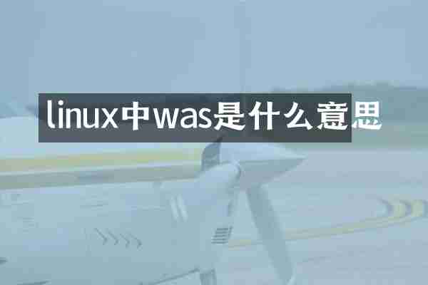 linux中was是什么意思