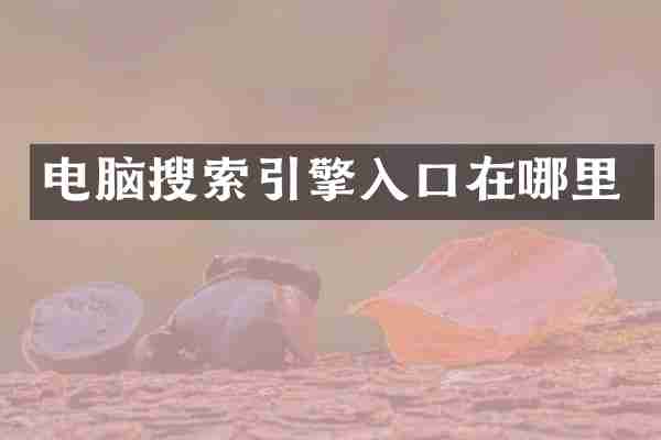 电脑搜索引擎入口在哪里