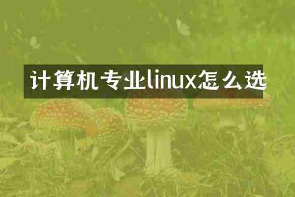 计算机专业linux怎么选