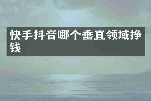 快手抖音哪个垂直领域挣钱
