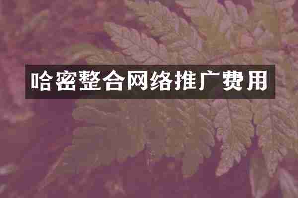 哈密整合网络推广费用