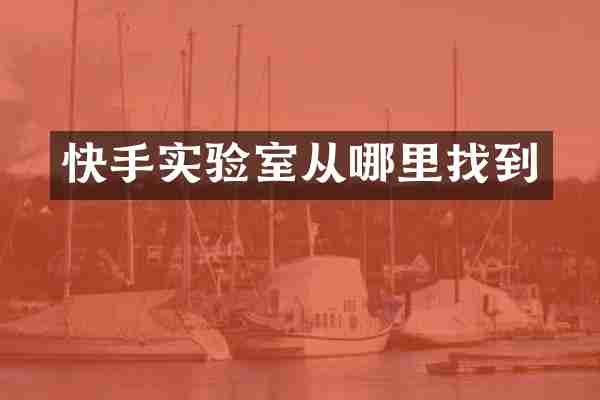 快手实验室从哪里找到