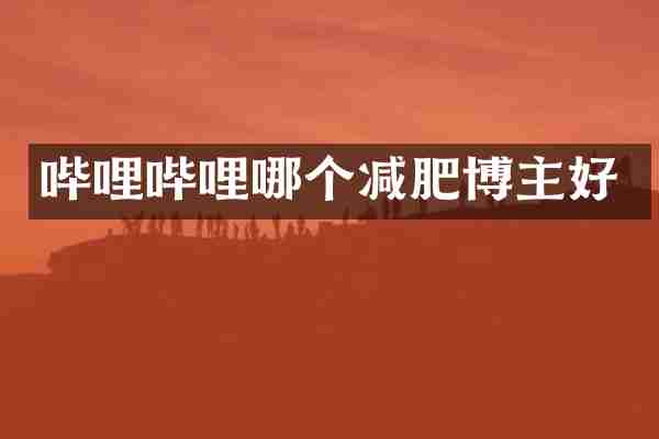 哔哩哔哩哪个减肥博主好