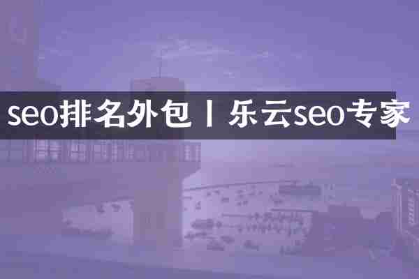 seo排名外包丨乐云seo专家