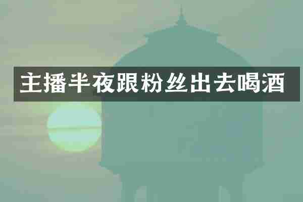 主播半夜跟粉丝出去喝酒