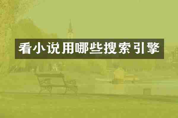 看小说用哪些搜索引擎
