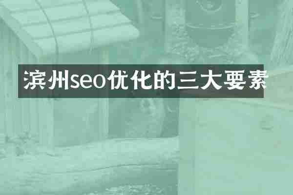 滨州seo优化的三大要素