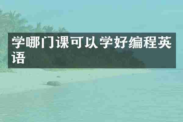 学哪门课可以学好编程英语