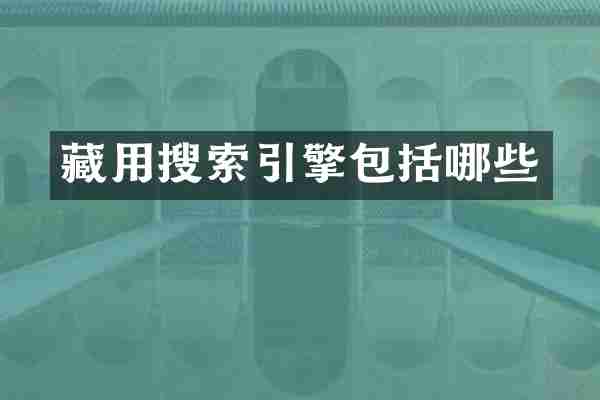 藏用搜索引擎包括哪些