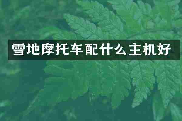雪地摩托车配什么主机好