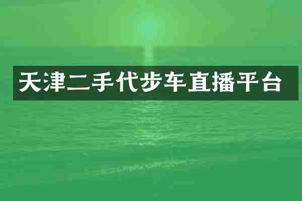 天津二手代步车直播平台