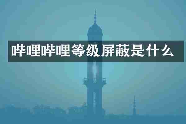 哔哩哔哩等级屏蔽是什么