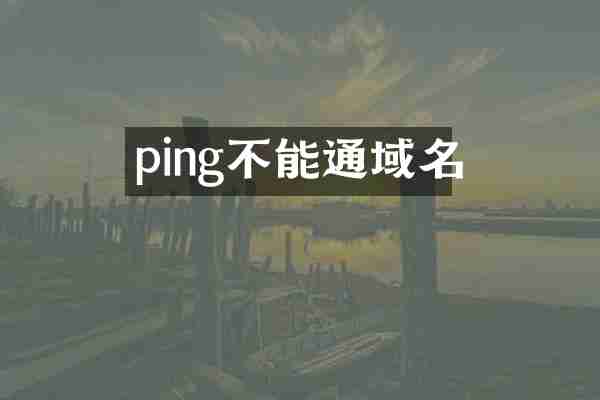 ping不能通域名