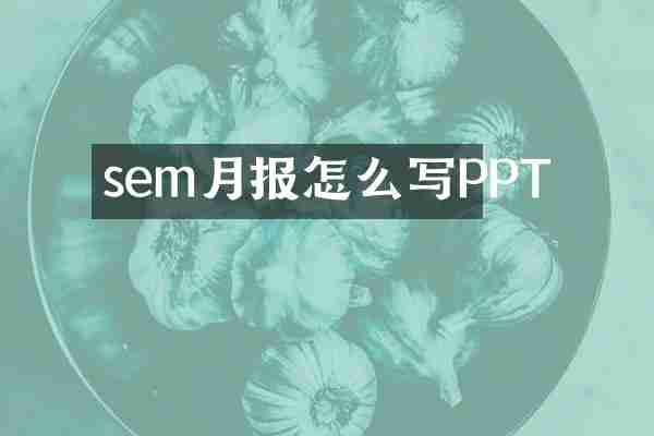 sem月报怎么写PPT