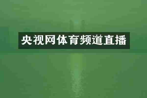 央视网体育频道直播