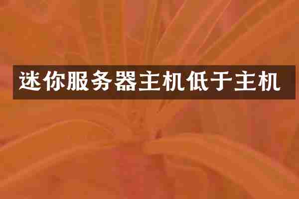 迷你服务器主机低于主机