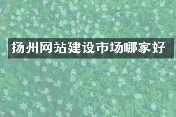 扬州网站建设市场哪家好