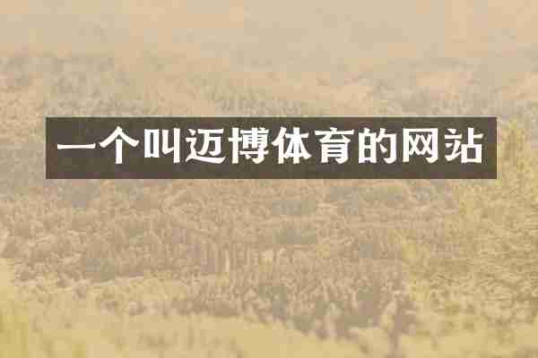 一个叫迈博体育的网站
