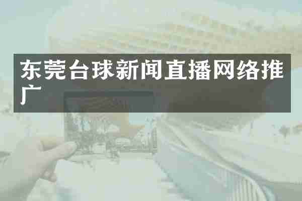 东莞台球新闻直播网络推广