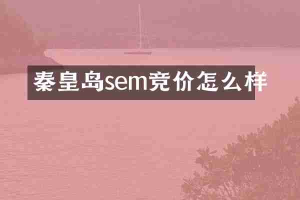 秦皇岛sem竞价怎么样
