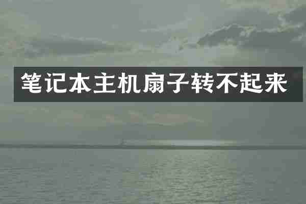 笔记本主机扇子转不起来