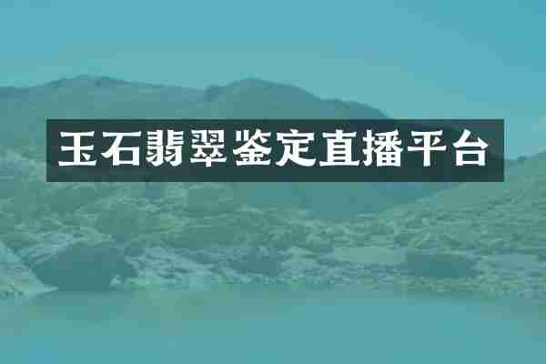 玉石翡翠鉴定直播平台